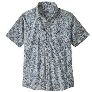 Patagonia Men's Floral Go To Organic Cotton Blend Short Sleeve Shirt Size S